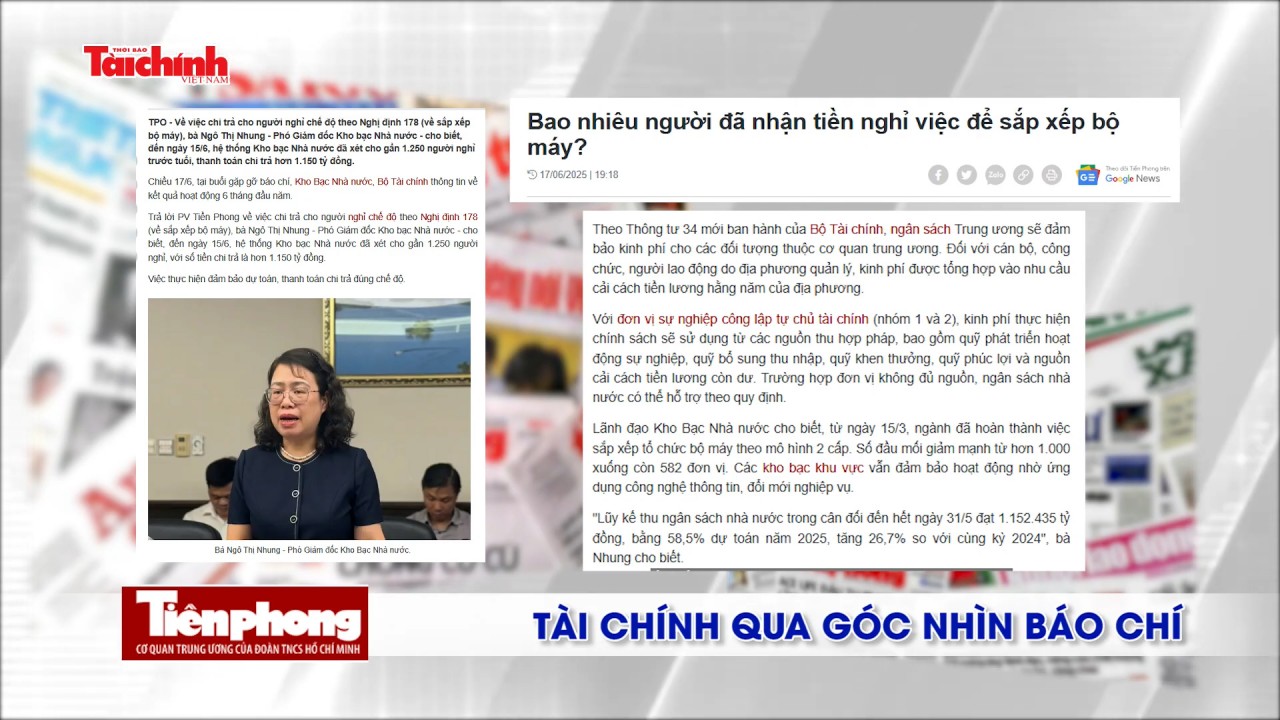 Tài chính qua góc nhìn báo chí tuần từ 16/6 - 22/6/2025