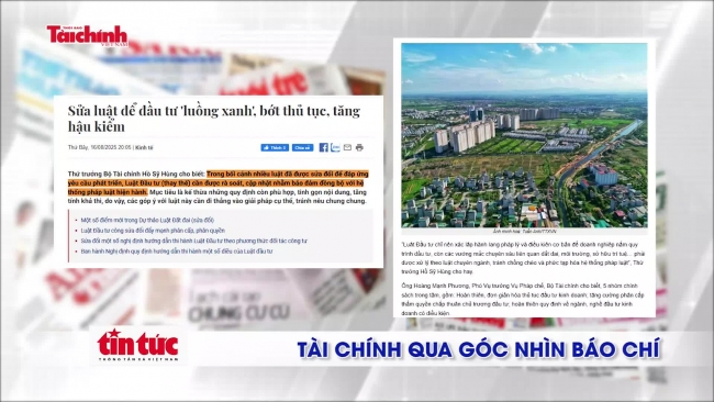 Tài chính qua góc nhìn báo chí tuần từ 18/8 - 24/8/2025